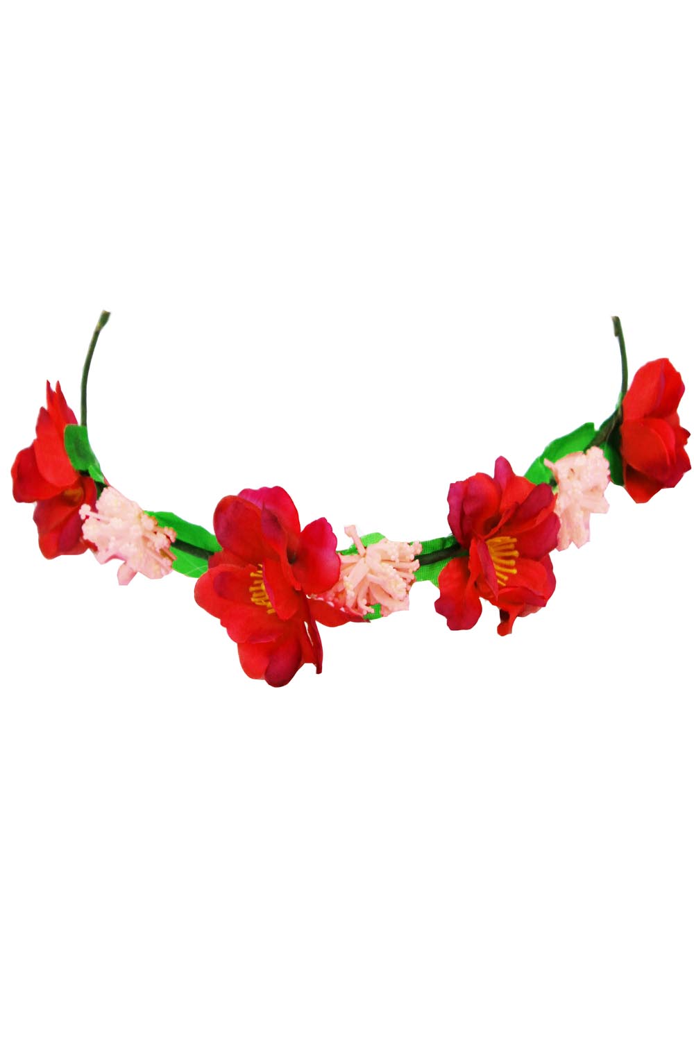 GHIRLANDA DI FIORE ROSSO PER DAMIGELLA